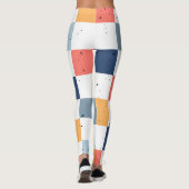 kleurrijk dambordpatroon leggings (Achterkant)
