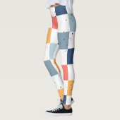 kleurrijk dambordpatroon leggings (Links)