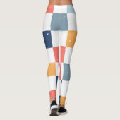 kleurrijk dambordpatroon leggings (Achterkant)
