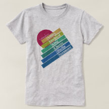 Kleurrijk dames College Park T-shirt
