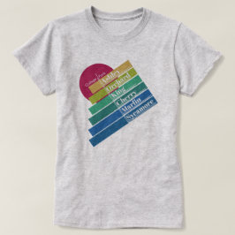 Kleurrijk dames College Park T-shirt