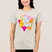 Kleurrijk dames Pine Run Park T-shirt (Voorkant)