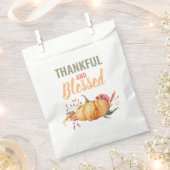 Kleurrijk Dankbaar En Gezegend Met Pompoen Geschen Bedankzakje (Geknipt)
