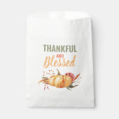 Kleurrijk Dankbaar En Gezegend Met Pompoen Geschen Bedankzakje (Voorkant)