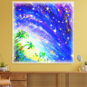 Kleurrijk dansend Oerwoud in de hemel. Bestel nu Canvas Afdruk (Insitu (Woonkamer))