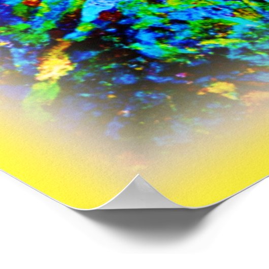 Kleurrijk dansend Oerwoud in de hemel. Bestel nu Poster (Hoek)