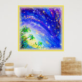 Kleurrijk dansend Oerwoud in de hemel. Bestel nu Poster (Keuken)