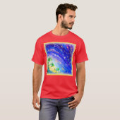 Kleurrijk dansend Oerwoud in de hemel. Bestel nu T-shirt (Voorkant volledig)