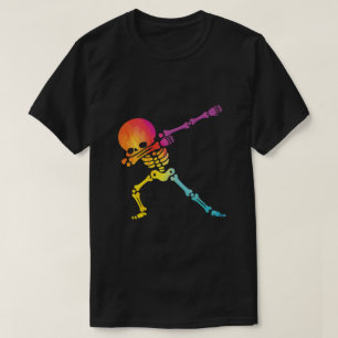 Kleurrijk dansend skelet t-shirt