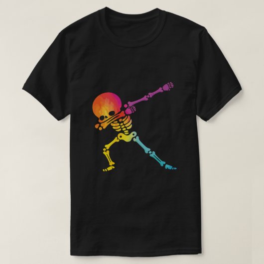 Kleurrijk dansend skelet t-shirt (Design voorkant)