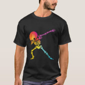 Kleurrijk dansend skelet t-shirt (Voorkant)