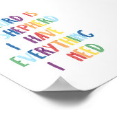 Kleurrijk De heer is mijn herder poster (Hoek)