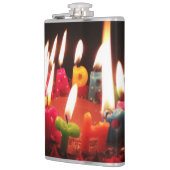 Kleurrijk, de Kaarsen van de "Gelukkige Verjaardag Heupfles (Links)