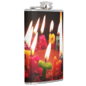 Kleurrijk, de Kaarsen van de "Gelukkige Verjaardag Heupfles (Rechts)