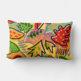 Kleurrijk decoratief blad grafisch tekenen kleurri kussen