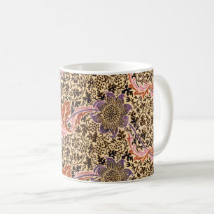 kleurrijk decoratief bloemenpatroon koffiemok