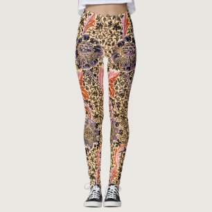  kleurrijk decoratief bloemenpatroon leggings