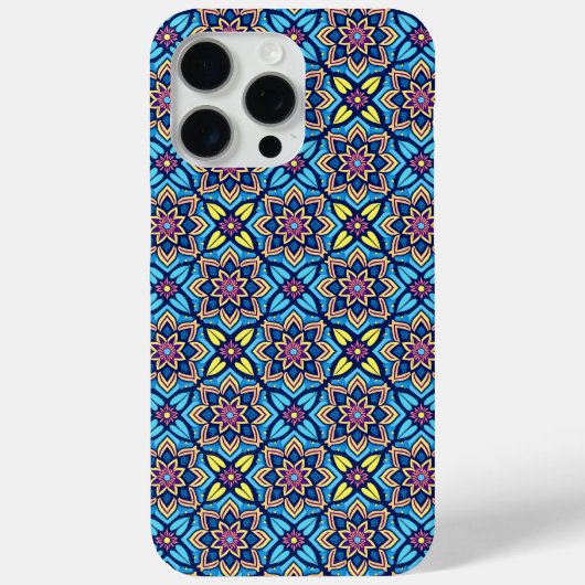 Kleurrijk decoratief bloempatroon Case-Mate iPhone case (Achterkant)