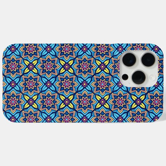 Kleurrijk decoratief bloempatroon Case-Mate iPhone case (Achterkant (horizontaal))