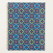 Kleurrijk decoratief bloempatroon planner (Voorkant)