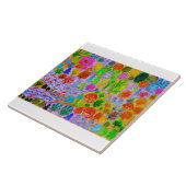 Kleurrijk decoratief keramisch tegels tegeltje (Zijkant)