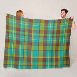 Kleurrijk decoratief retro bohemien kariert fleece deken