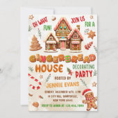 Kleurrijk decoratiefeest voor een huis van gemberk kaart (Voorkant)