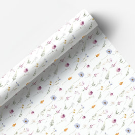 Kleurrijk delicaat wildflower cadeaupapier