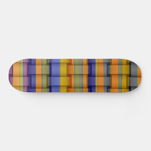 Kleurrijk design met retro-tekenstrepen skateboard (Horizontaal)