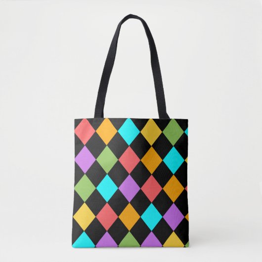 Kleurrijk Design patroon Schouder Tote Bag (Voorkant)