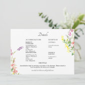 Kleurrijk detail van het huwelijk van wilde bloeme kaart (Staand voorkant)