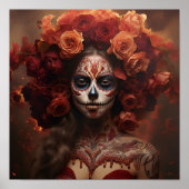 Kleurrijk Dia de los Muertos Poster | Dag van de D (Voorkant)