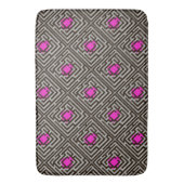 Kleurrijk Diagonaal doolhofpatroon op aangepaste k Badmat (Voorkant Verticaal)