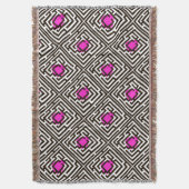 Kleurrijk Diagonaal doolhofpatroon op aangepaste k Deken (Voorkant Verticaal)