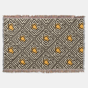 Kleurrijk Diagonaal doolhofpatroon op aangepaste k Deken