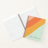 Kleurrijk diagonaal gepersonaliseerd bandstaal notitieboek (Binnen)