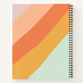 Kleurrijk diagonaal gepersonaliseerd bandstaal notitieboek (Achterkant)