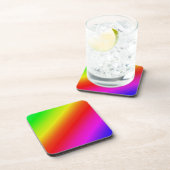 Kleurrijk diagonaal van regenbooggradiënt drankjes onderzetter (Rechterzijde)