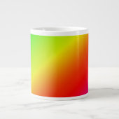 Kleurrijk diagonaal van regenbooggradiënt grote koffiekop (Voorkant)