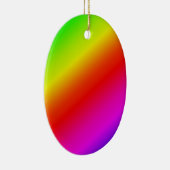 Kleurrijk diagonaal van regenbooggradiënt keramisch ornament (Rechts)