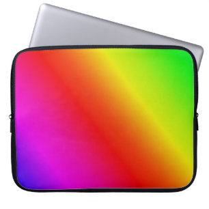Kleurrijk diagonaal van regenbooggradiënt laptop sleeve