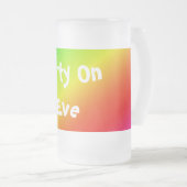 Kleurrijk diagonaal van regenbooggradiënt matglas bierpul (Voorkant rechts)