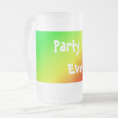 Kleurrijk diagonaal van regenbooggradiënt matglas bierpul (Voorkant links)