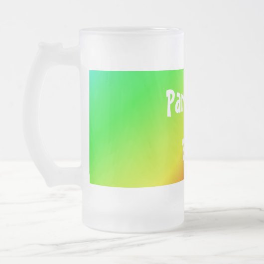 Kleurrijk diagonaal van regenbooggradiënt matglas bierpul (Links)