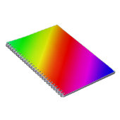 Kleurrijk diagonaal van regenbooggradiënt notitieboek (Rechterzijde)
