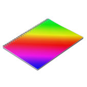 Kleurrijk diagonaal van regenbooggradiënt notitieboek (Linkerzijde)