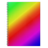 Kleurrijk diagonaal van regenbooggradiënt notitieboek (Voorkant)