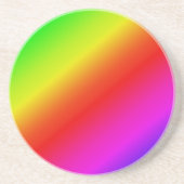 Kleurrijk diagonaal van regenbooggradiënt zandsteen onderzetter (Voorkant)