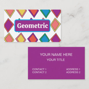 Kleurrijk Diamant Geometrisch Patroon Visitekaartje