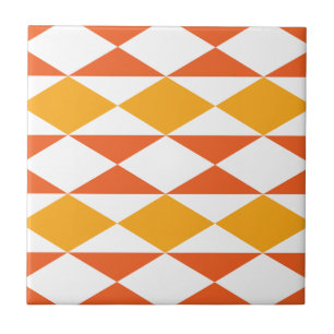 Kleurrijk diamant modern geometrisch strepenpatroo tegeltje